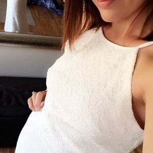 Lulus Ephemeral Allure Ivory Lace Maxi Dress